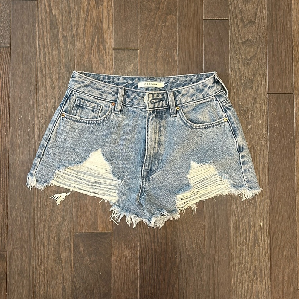 Pacsun high rise festival jean shorts